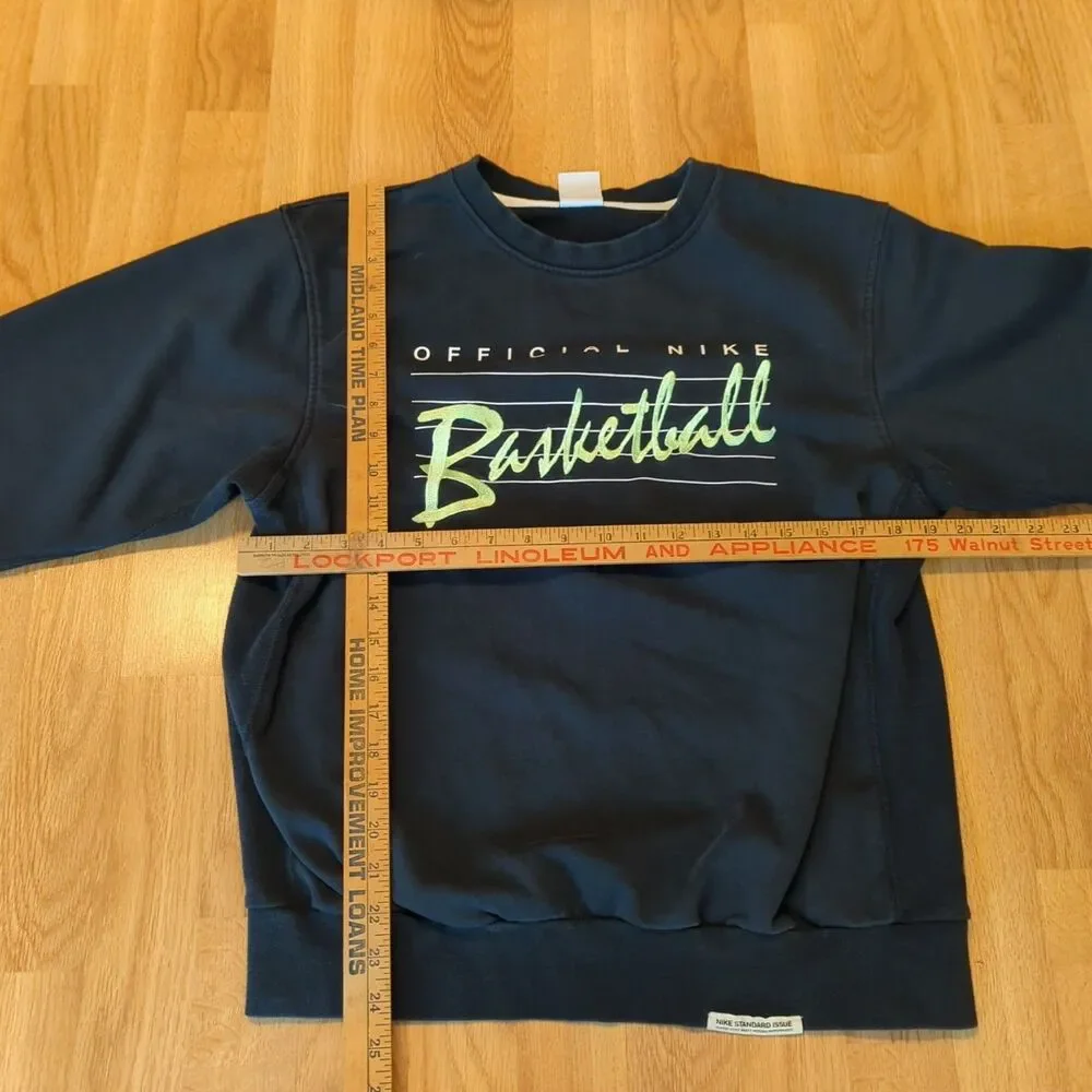 Nike Dri Fit Sweatshirt Mens Small Black Basketball Standard Issue Crew Neck